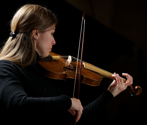 Caroline with violin